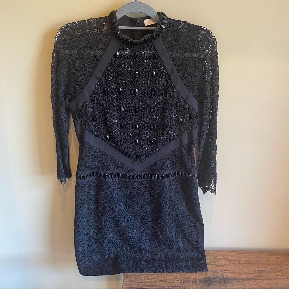 Sass and Bide “The Long Goodbye” Black Beaded Dress